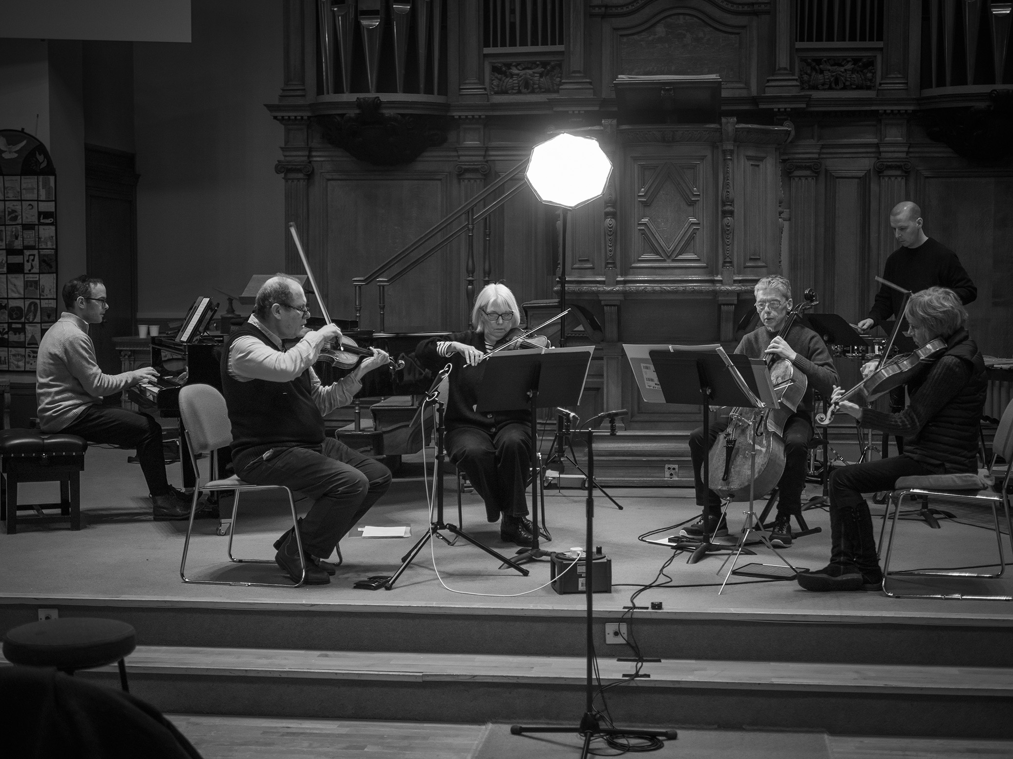 Hebrides Ensemble in rehearsal